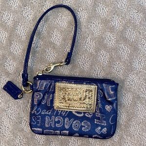 Coach Navy Poppy Wristlet